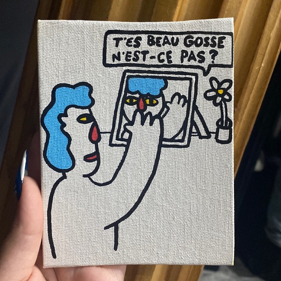 YOU’RE HANDSOME, RIGHT? ~ HAND PAINTED | SUPPORT A LOCAL ARTIST - Picture 1 of 3